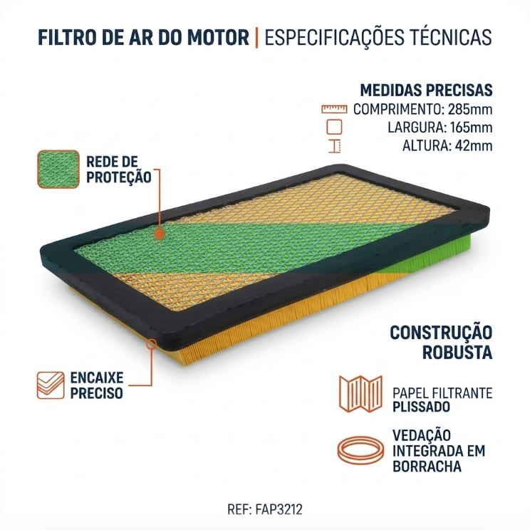 Filtro de Ar do Motor - Wega - FAP-3212 - (2)