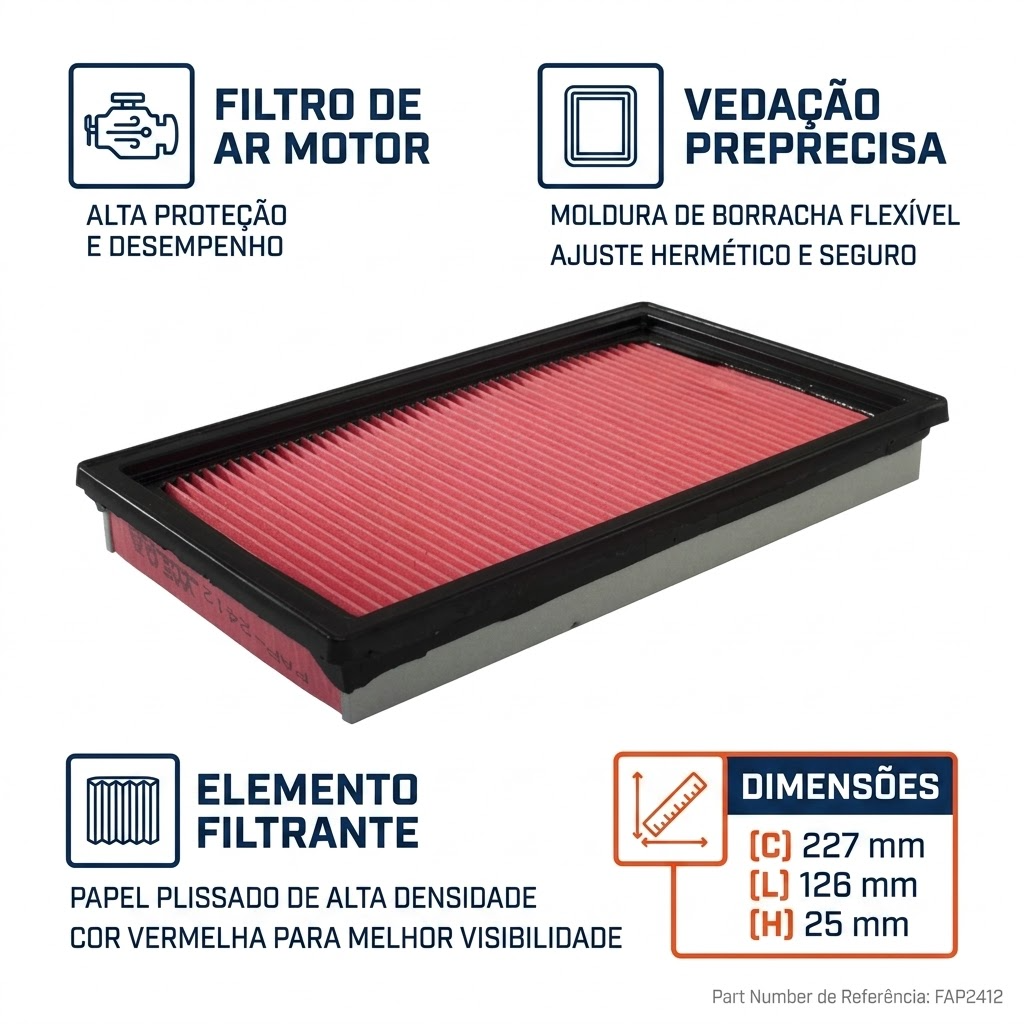 Filtro de Ar para Mini Cooper - Wega - FAP-2412 - (2)