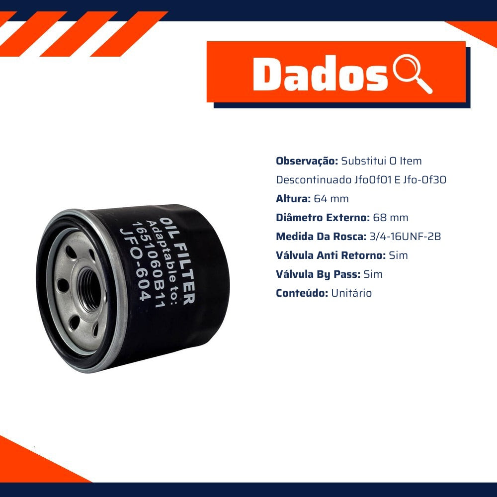 Kit Filtro e 4L Óleo Motor 5W30 Magnatec - Castrol / Wega - 3434565 / JFO-0604 - (15)
