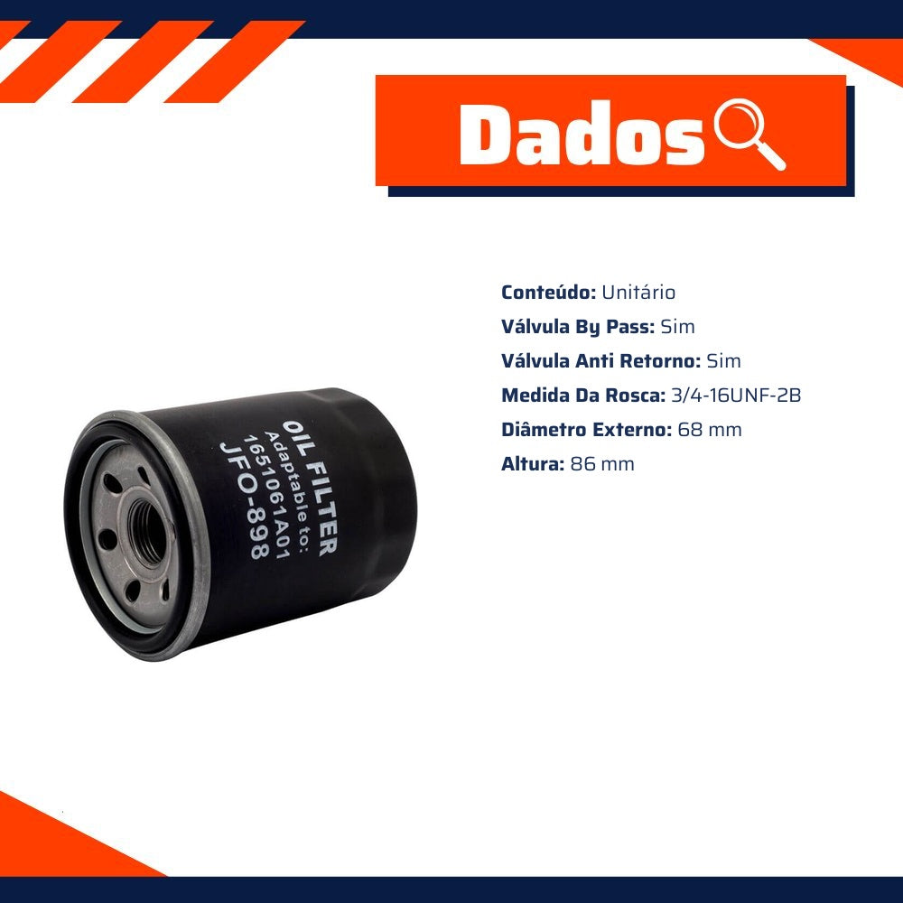 Kit Filtro e 5L Óleo Motor 5W30 GTX - Castrol / Wega - 3435995 / JFO-0898 - (15)