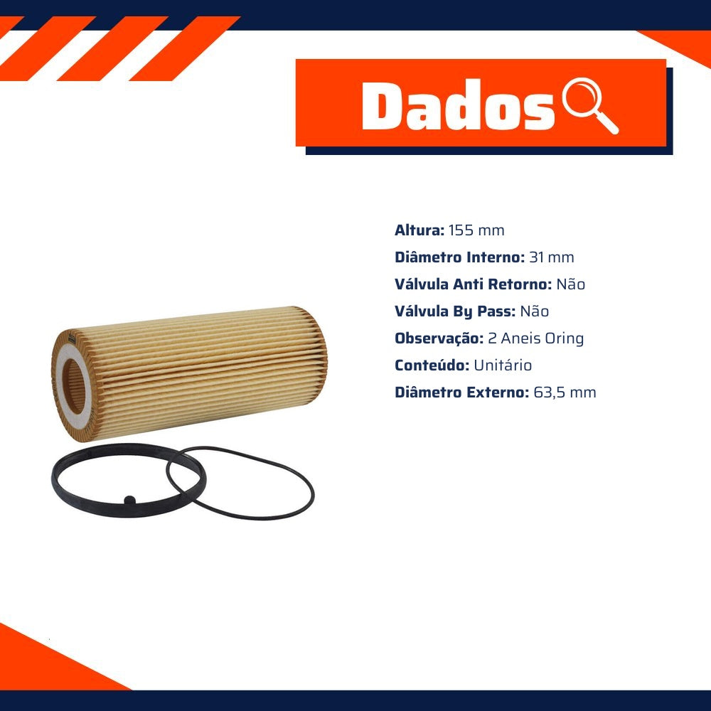 Kit Filtro e 7L Óleo Motor 5W40 Magnatec - Castrol / Wega - 3436621 / WOE-612 - (10)