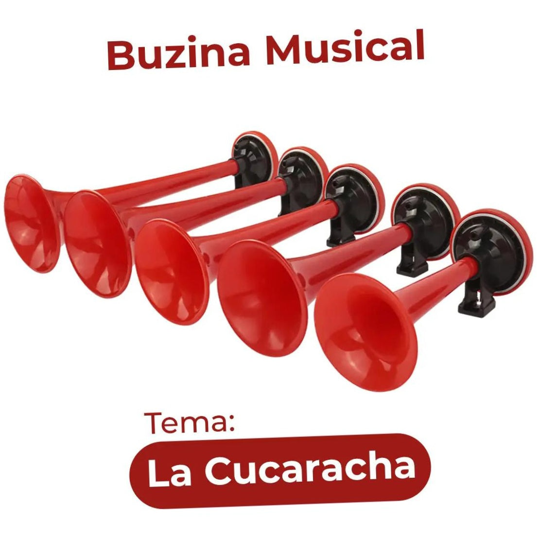 Buzina Musical 5 Cornetas Dukes of Hazzard 12V - Gauss - GB1079 - (5)