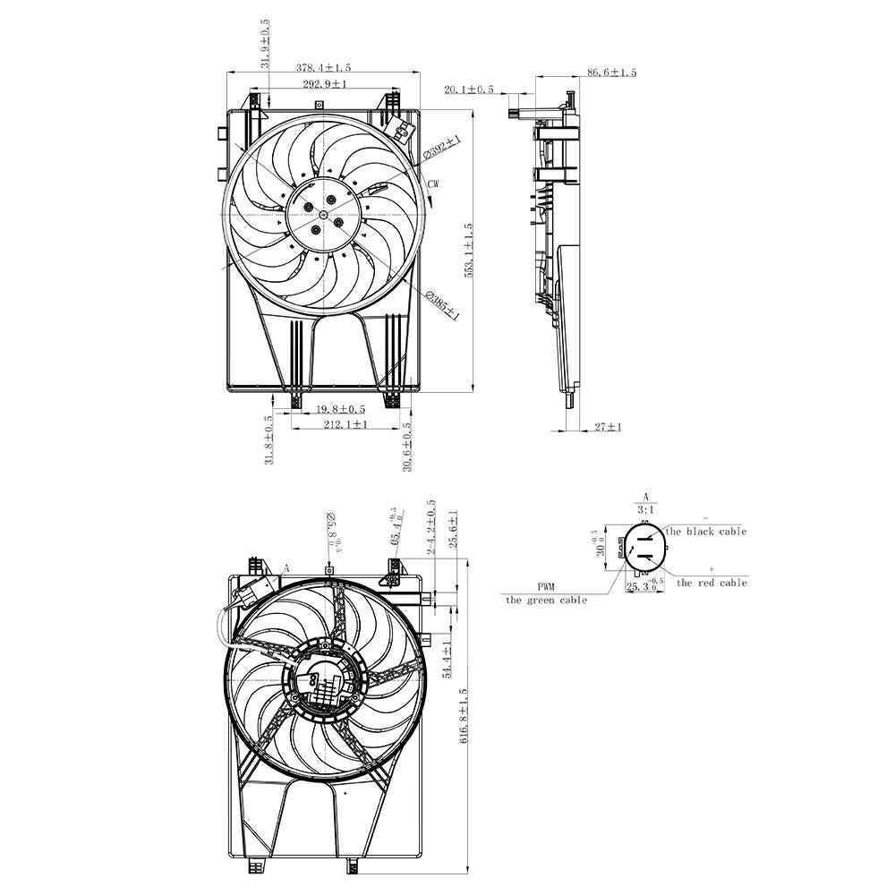 Eletroventilador - Gauss - GE1163 - (4)