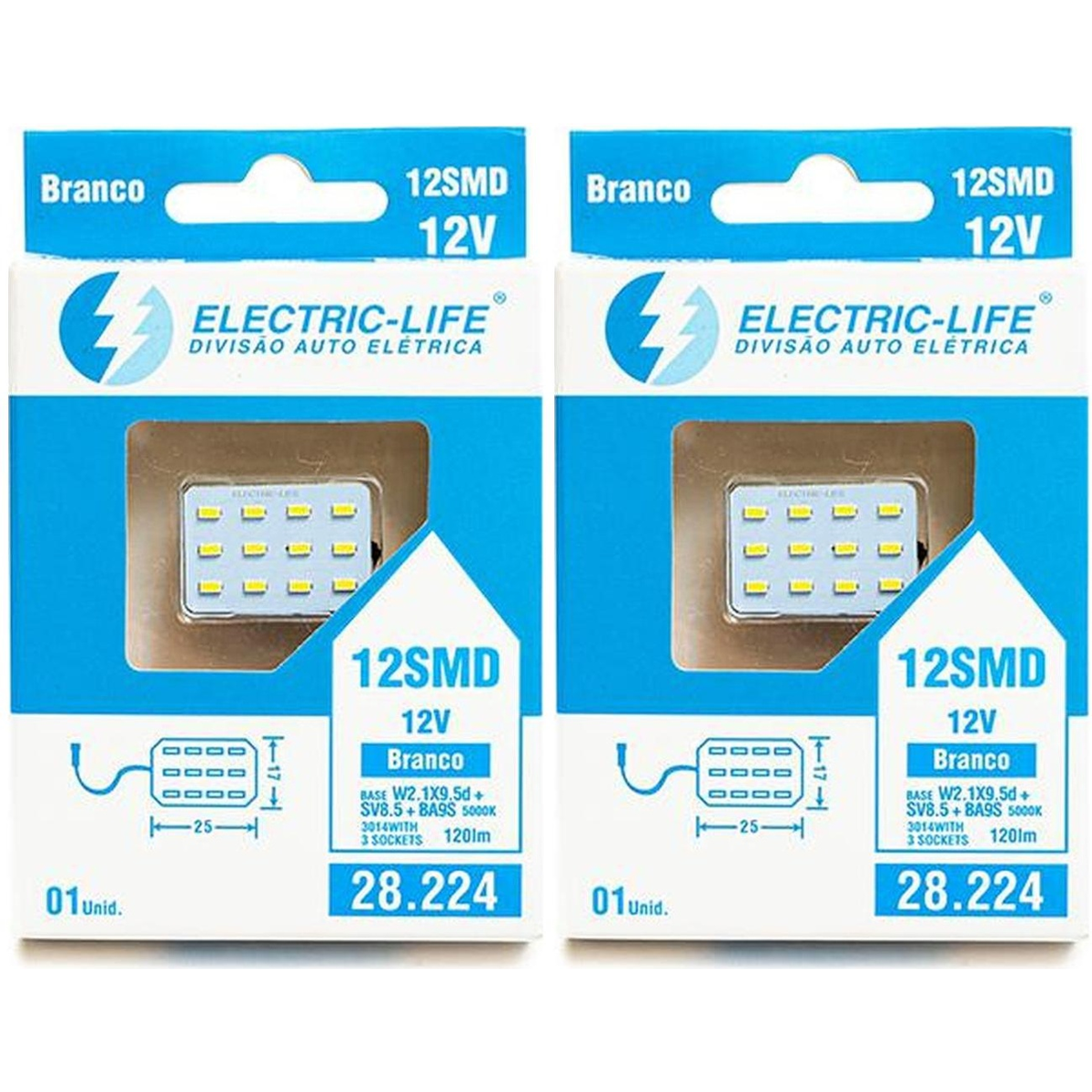 2 Lâmpada Led 3014 - Electric-Life - 28224 - (1)