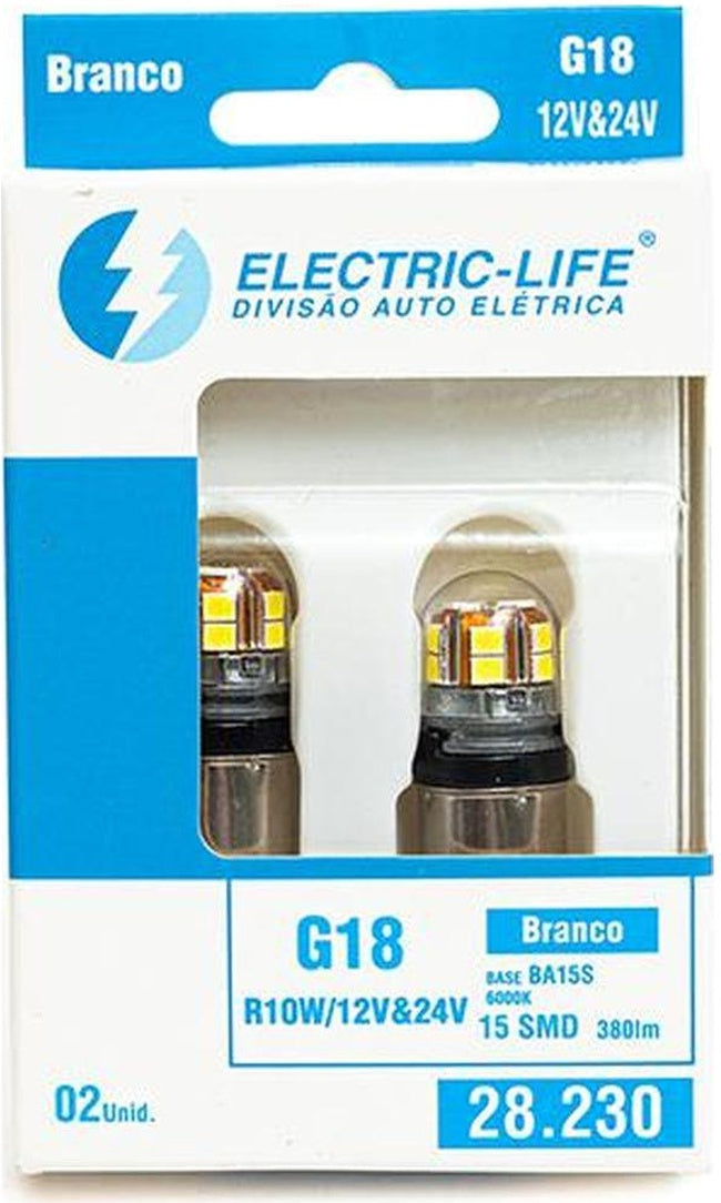 Lâmpada Led G18/R10W 2.8W Branca - Electric-Life - 28230 - (2)