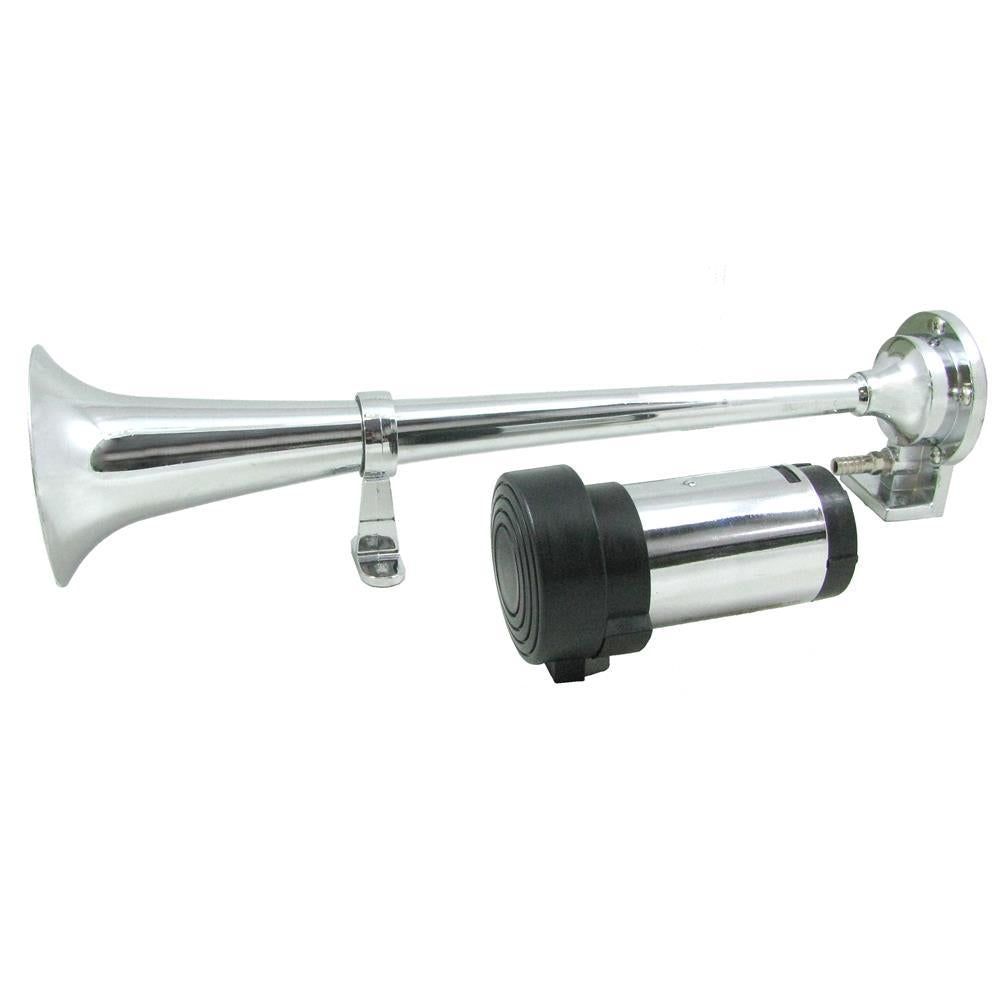 Buzina Corneta Cromada 24V Com Compressor - Gauss - GB1008 - (1)
