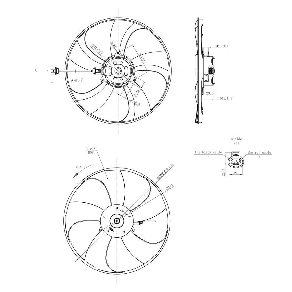 Eletroventilador - Gauss - GE1045 - (3)