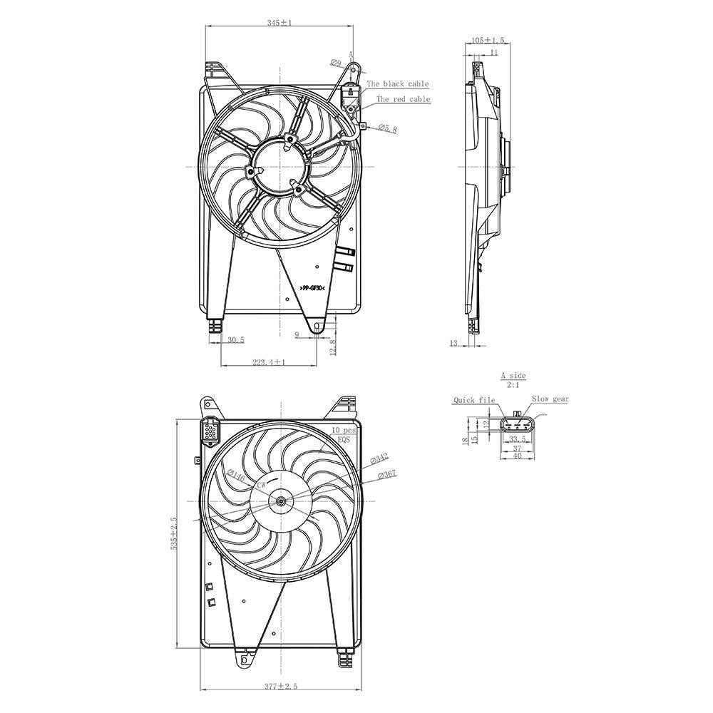 Eletroventilador - Gauss - GE1051 - (3)