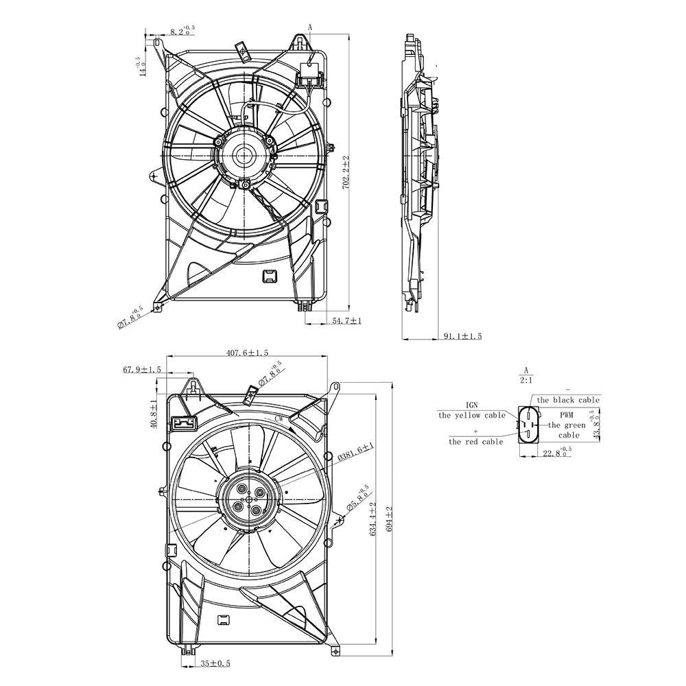 Eletroventilador - Gauss - GE1160 - (4)