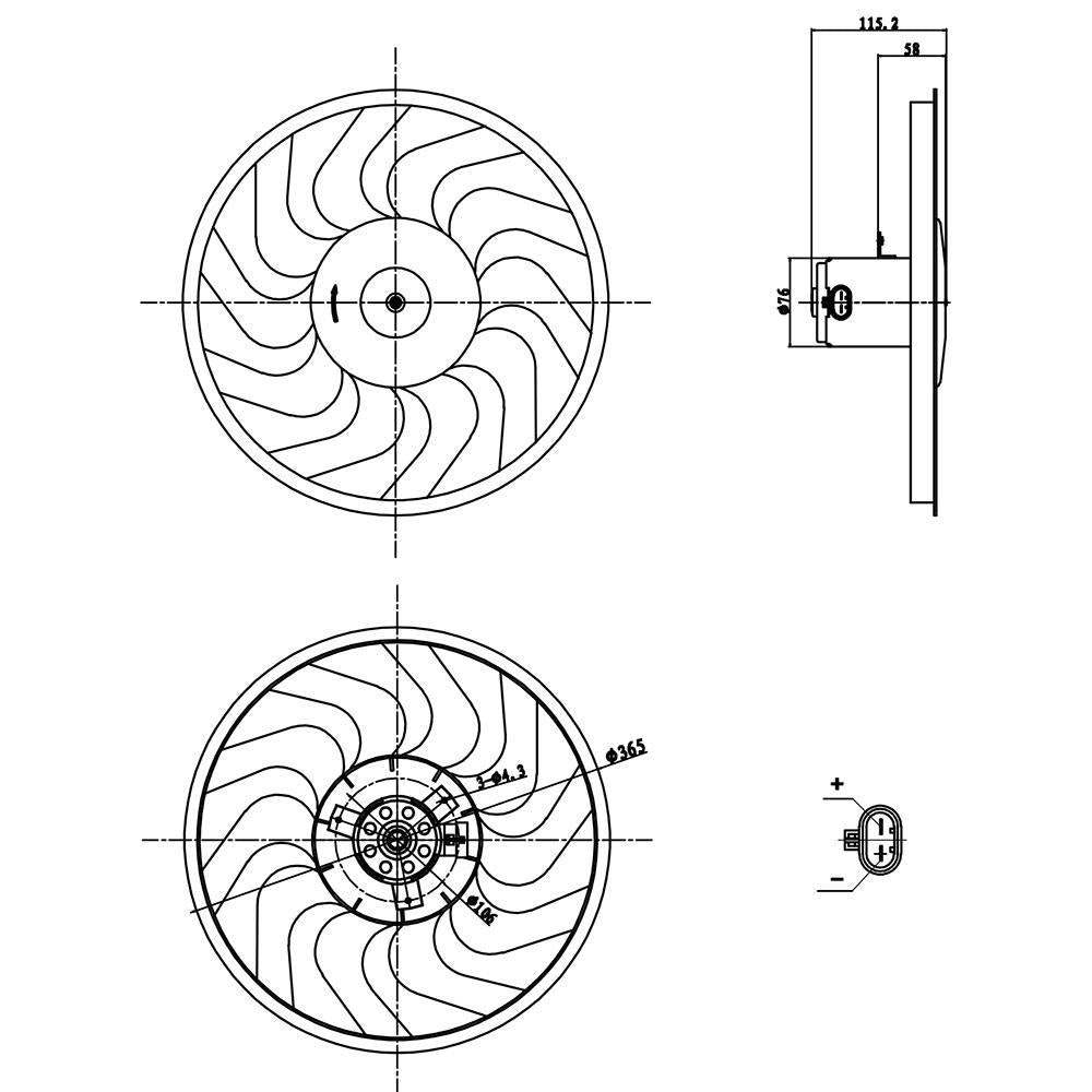 Eletroventilador - Gauss - GE1165 - (2)