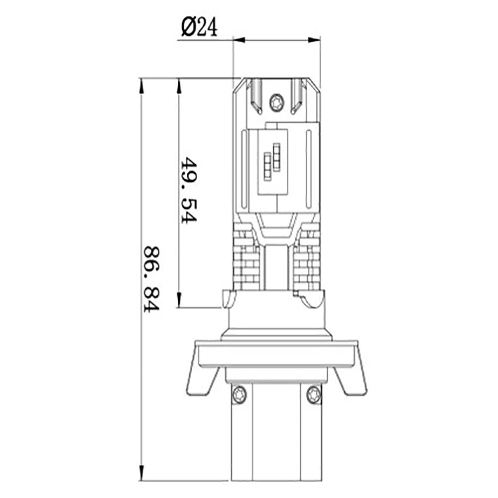Par Lâmpada Led H13 9 A 32V 25W Incolor - Gauss - GL213H13LED - (3)