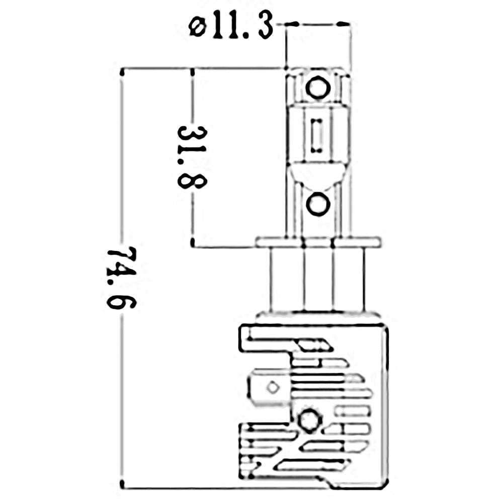 Par Lâmpada Led H3 12 A 24V 25W Incolor - Gauss - GL203H3LED - (3)