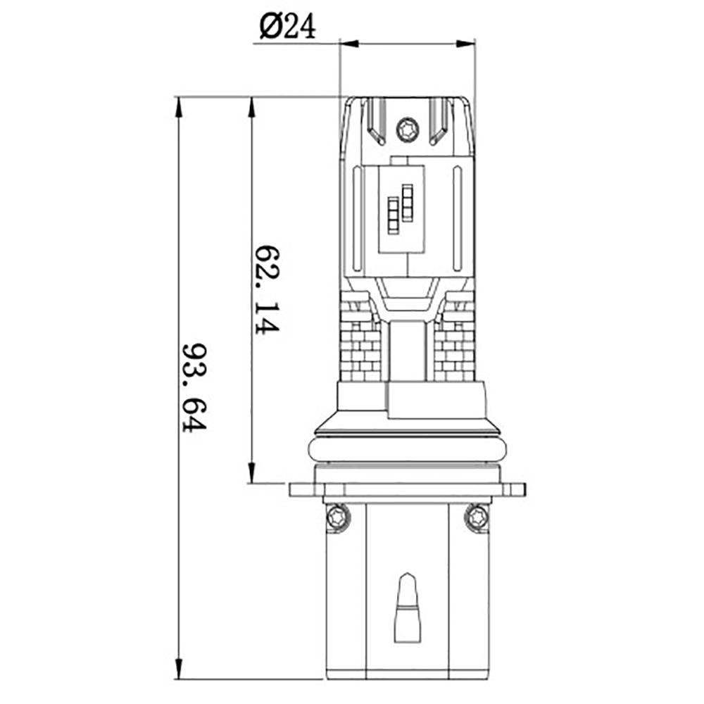 Par Lâmpada Led Hb1 9 A 32V 25W Incolor - Gauss - GL221HB1LED - (3)
