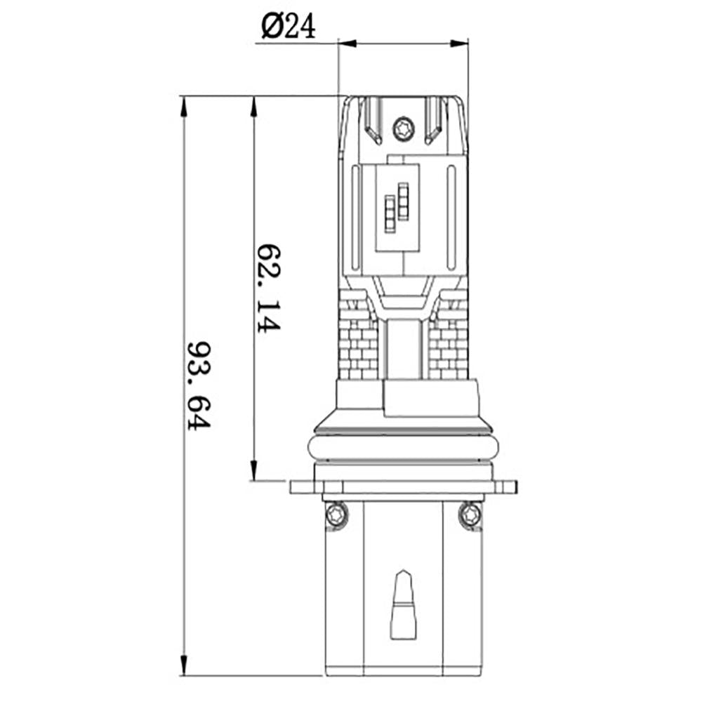 Par Lâmpada Led Hb5 9 A 32V 25W Incolor - Gauss - GL225HB5LED - (3)