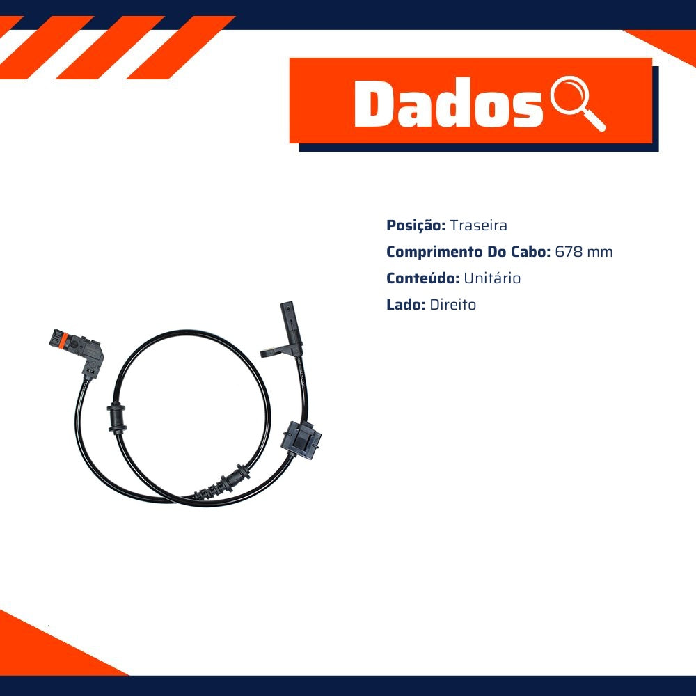 Par Sensores de ABS Traseiro - Gauss - GS2121 - GS2122 - (9)