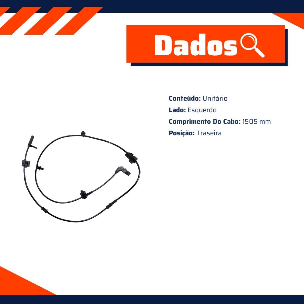 Par Sensores de ABS Traseiro - Gauss - GS2121 - GS2122 - (17)