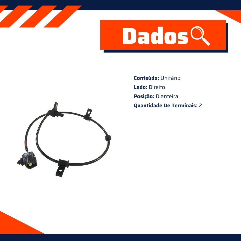 Par Sensores de ABS Dianteiro - Gauss - GS2138 - GS2139 - (9)
