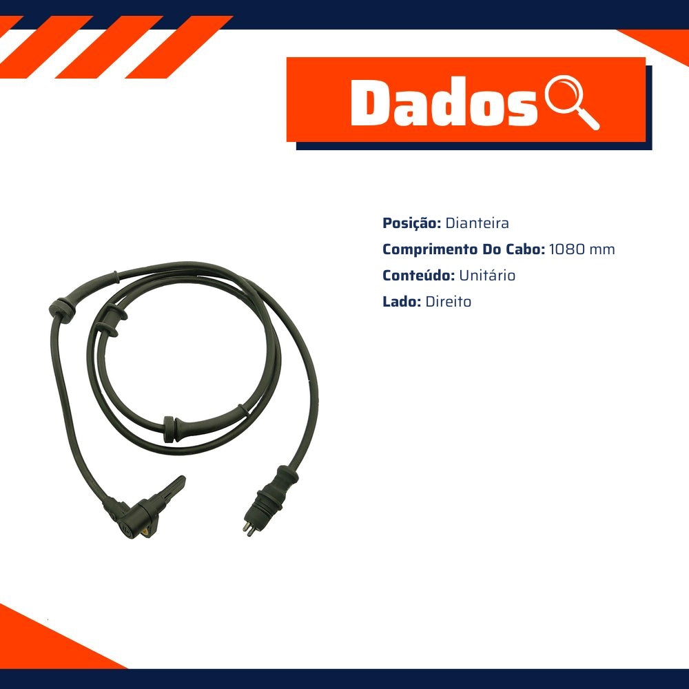 Jogo 4 Sensores de ABS Dianteiro e Traseiro - Gauss - GS2160 - GS2161 - GS2162 - GS2163 - (9)
