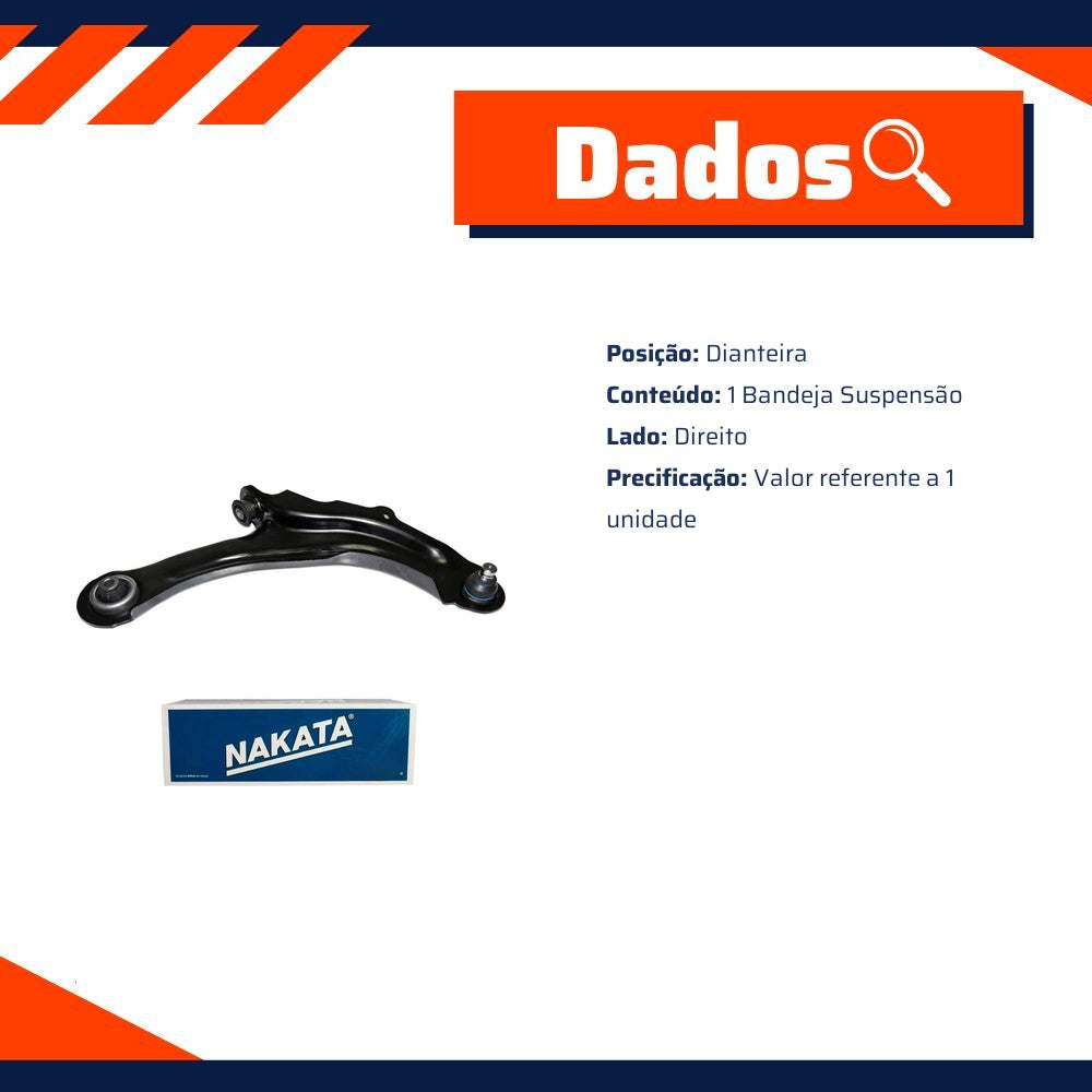 Bandeja de Suspensão Dianteira Direita para Renault Megane e Megane Grand Tour - Nakata - NBJ6008DP - (3)