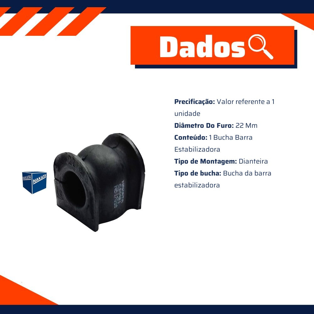 Bucha da Barra Estabilizadora Dianteira para Honda City e FIT - Nakata - NB17028 - (3)