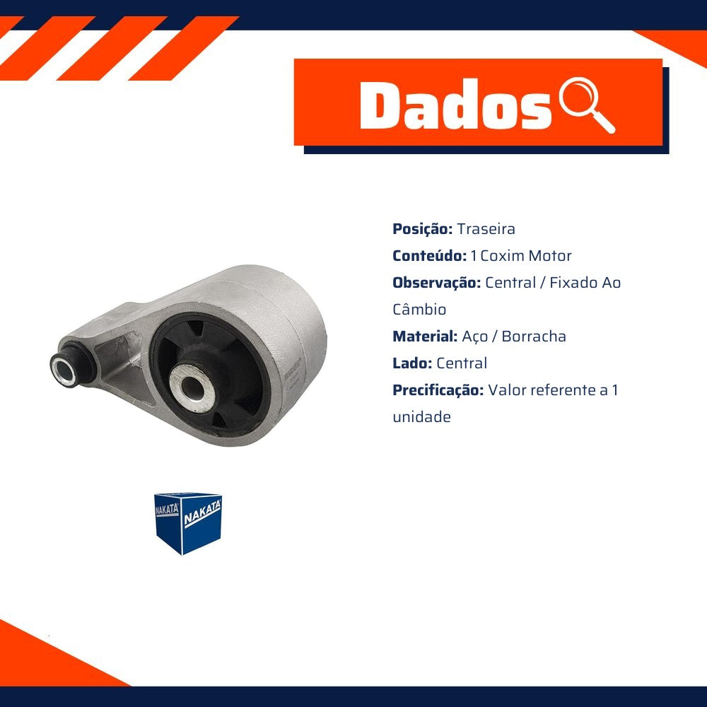 Coxim do Motor Traseiro Central para Renault Master - Nakata - NB36048 - (2)