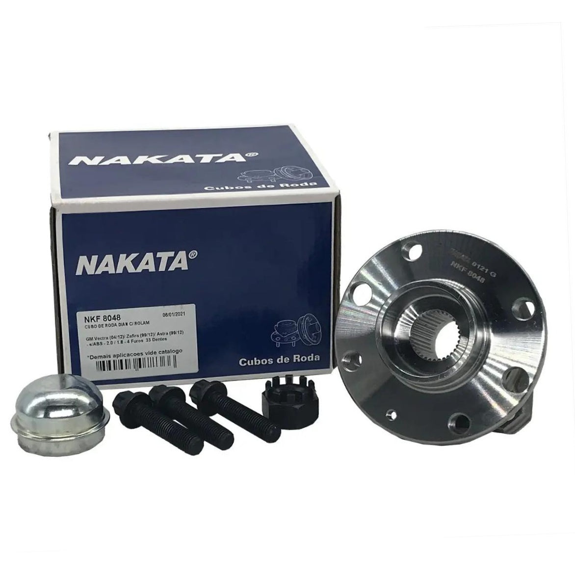 Cubo de Roda Dianteiro 33 Dentes para Chevrolet Astra Hatch e Astra Sedan - Nakata - NKF 8048 - (1)