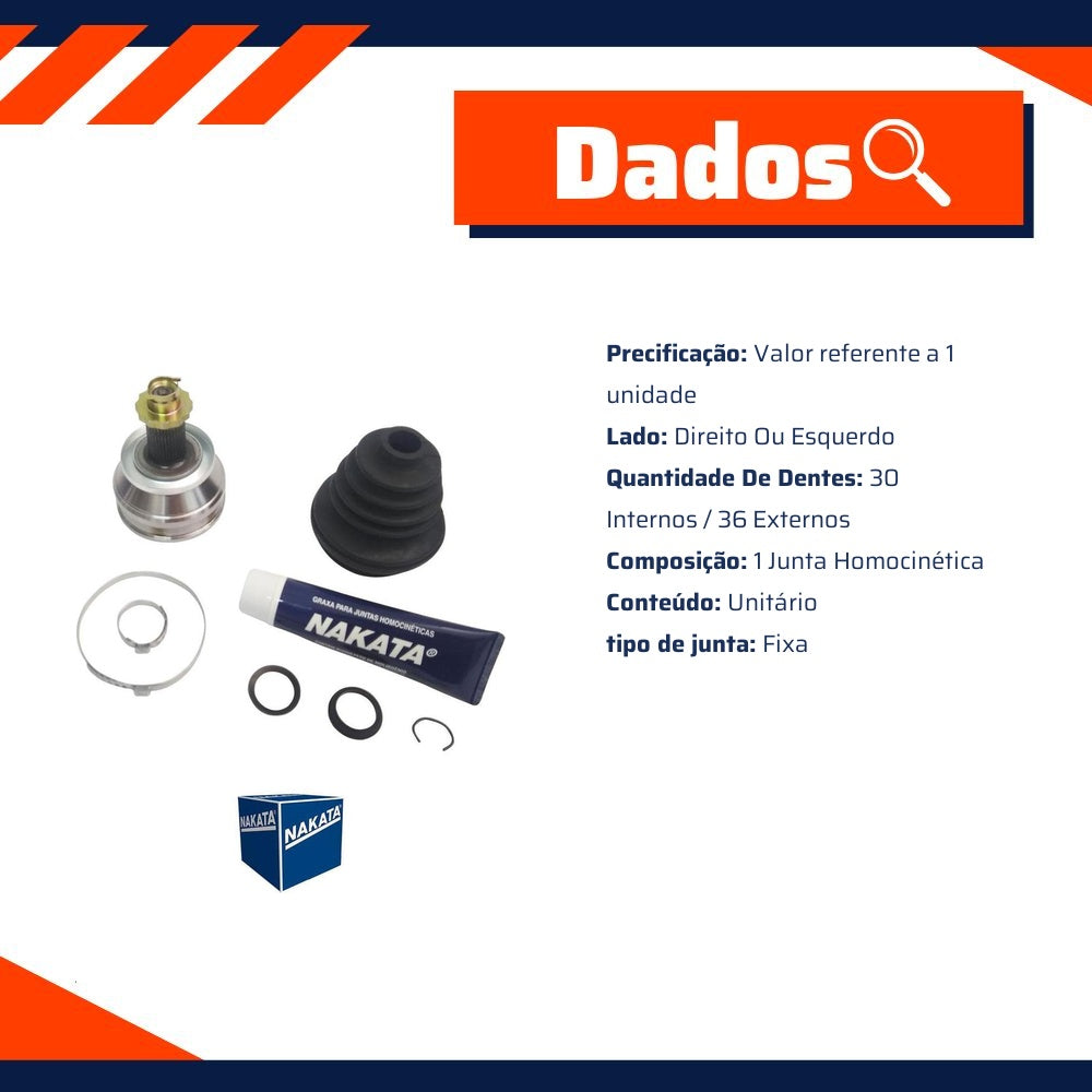 Junta Homocinética para AUDI A1 - Nakata - NJH22-8099 - (2)