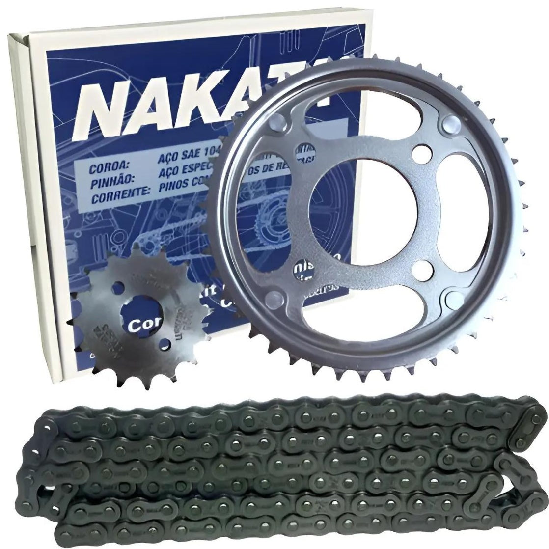 Kit da Coroa e Pinhão para Honda CG 125 e CG 150 - Nakata - TM10120 - (3)