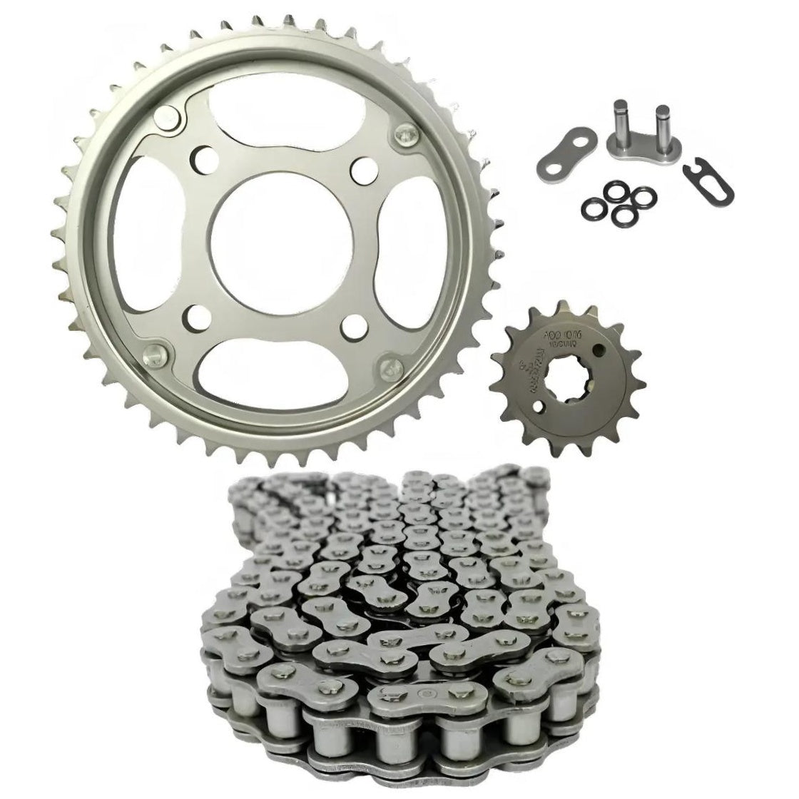 Kit da Coroa Pinhão e Corrente para Honda CG 160 - Nakata - TM10185R - (3)