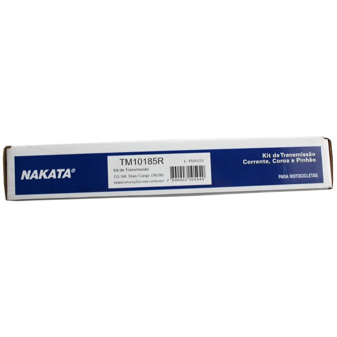 Kit da Coroa Pinhão e Corrente para Honda CG 160 - Nakata - TM10185R - (5)