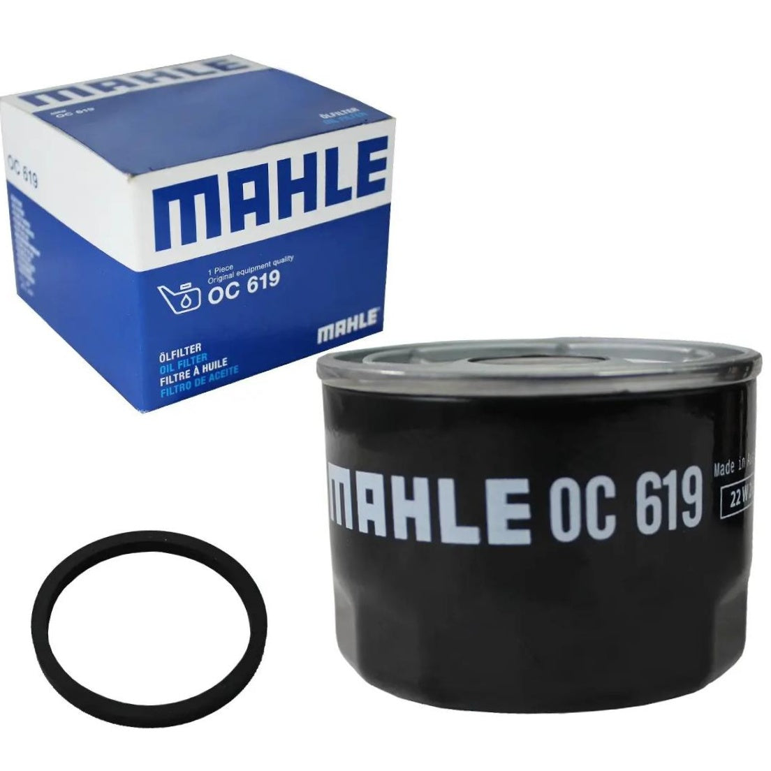 Filtro Blindado de Óleo Lubrificante - Mahle Metal Leve - OC619 - (1)