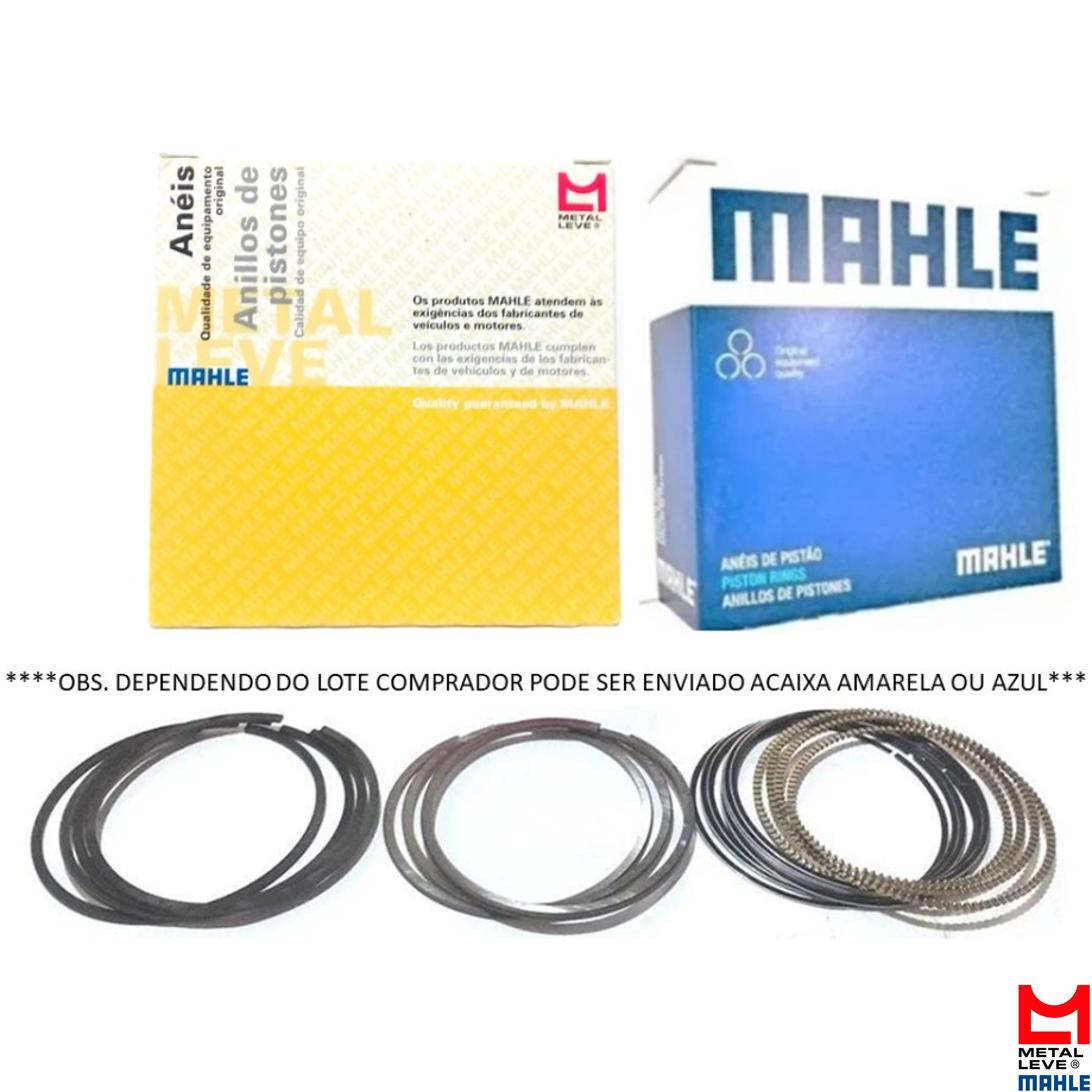 Jogo de Anéis do Pistão 0,50 - Mahle Metal Leve - SLA.7242 0,50 - (1)