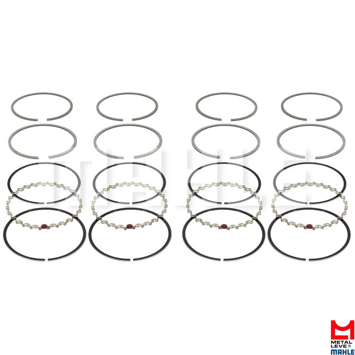 Jogo de Anéis do Pistão 1,00 - Mahle Metal Leve - SNA2297 1,00 - (1)