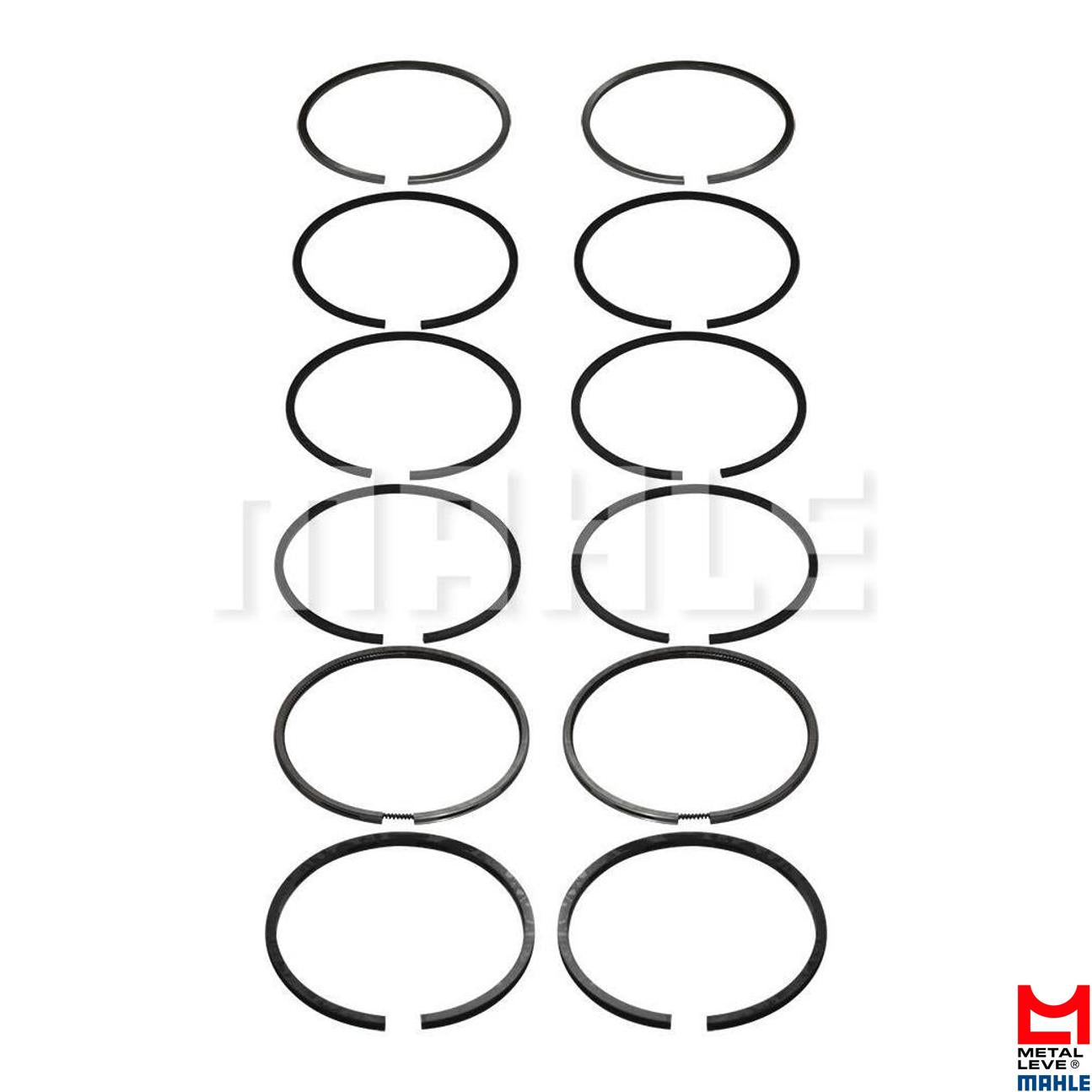 Jogo de Anéis do Pistão Std - Mahle Metal Leve - CC.7162 STD - (1)