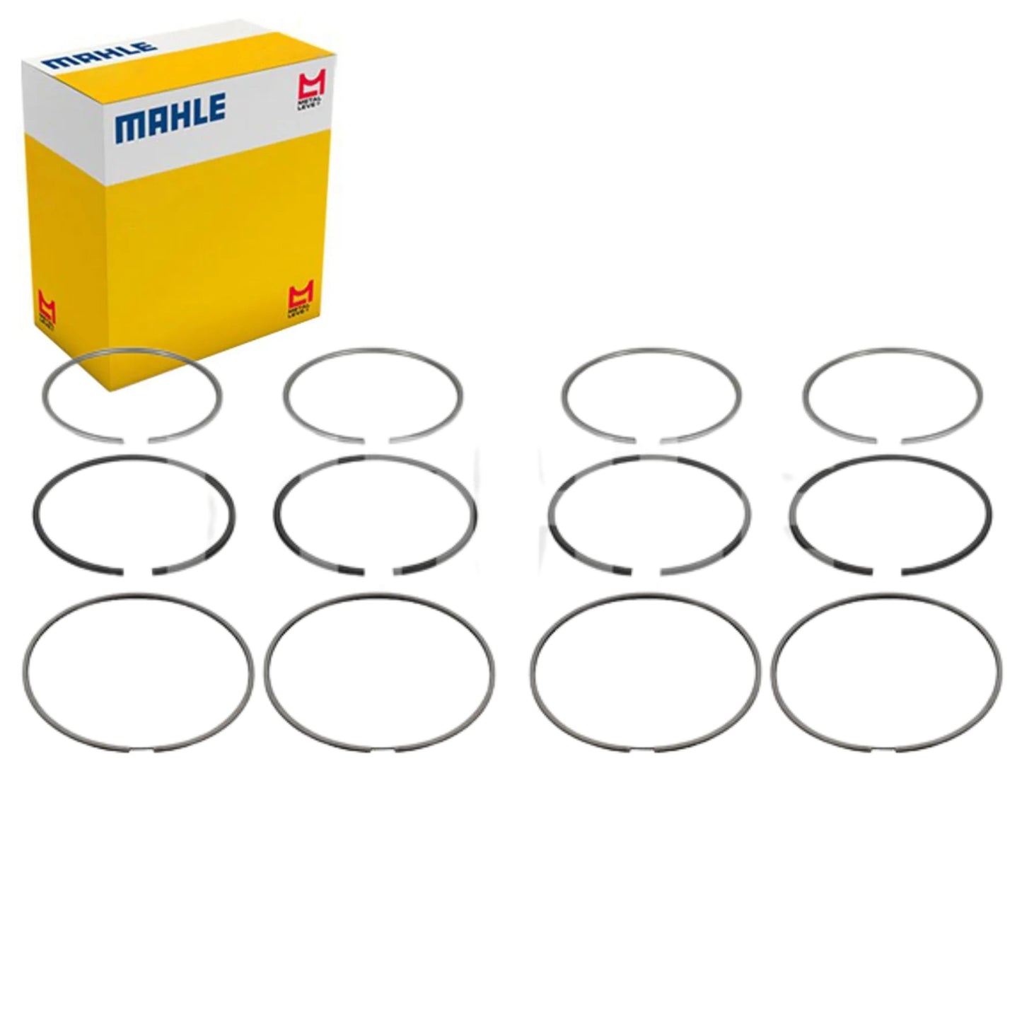 Jogo de Anéis do Pistão STD 4 Cilindros - Mahle Metal Leve - PR.9097 STD - (1)