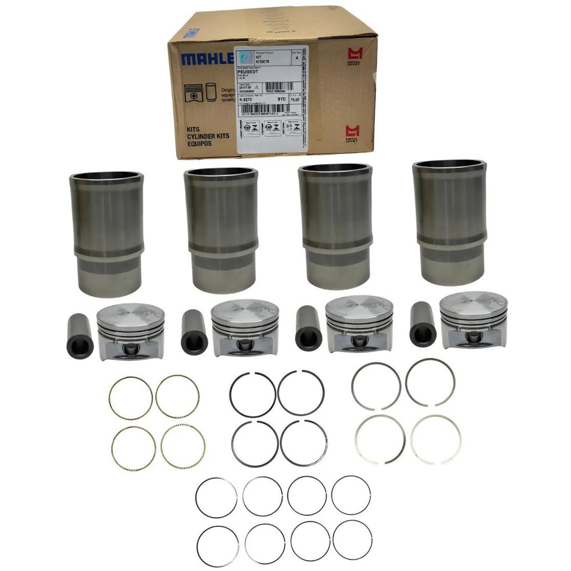 4 Kit Para Motor Std - Mahle Metal Leve - K9270 STD - (1)