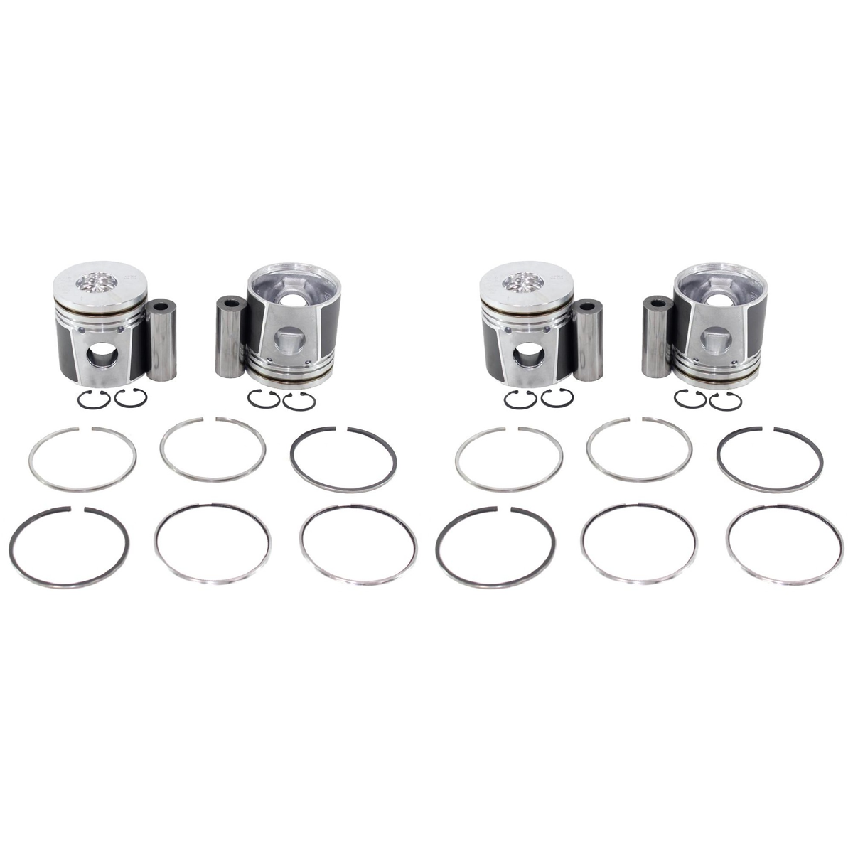 Jogo com 4 Pistões com Anéis 0,50 - Mahle Metal Leve - P&A9059 0,50 - (2)