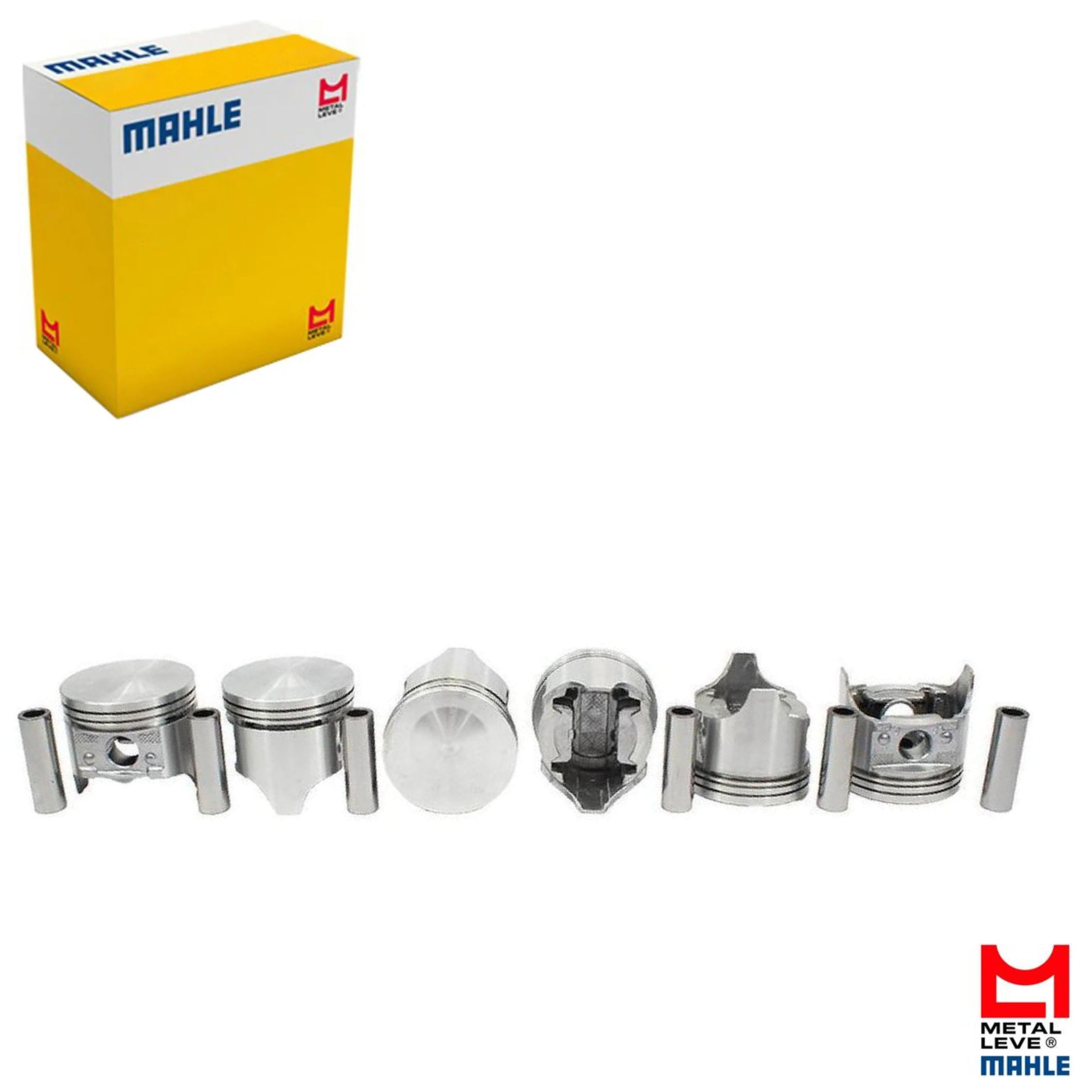 Jogo com 6 Pistões do Motor 0,50 - Mahle Metal Leve - P1281 0,50 - (1)