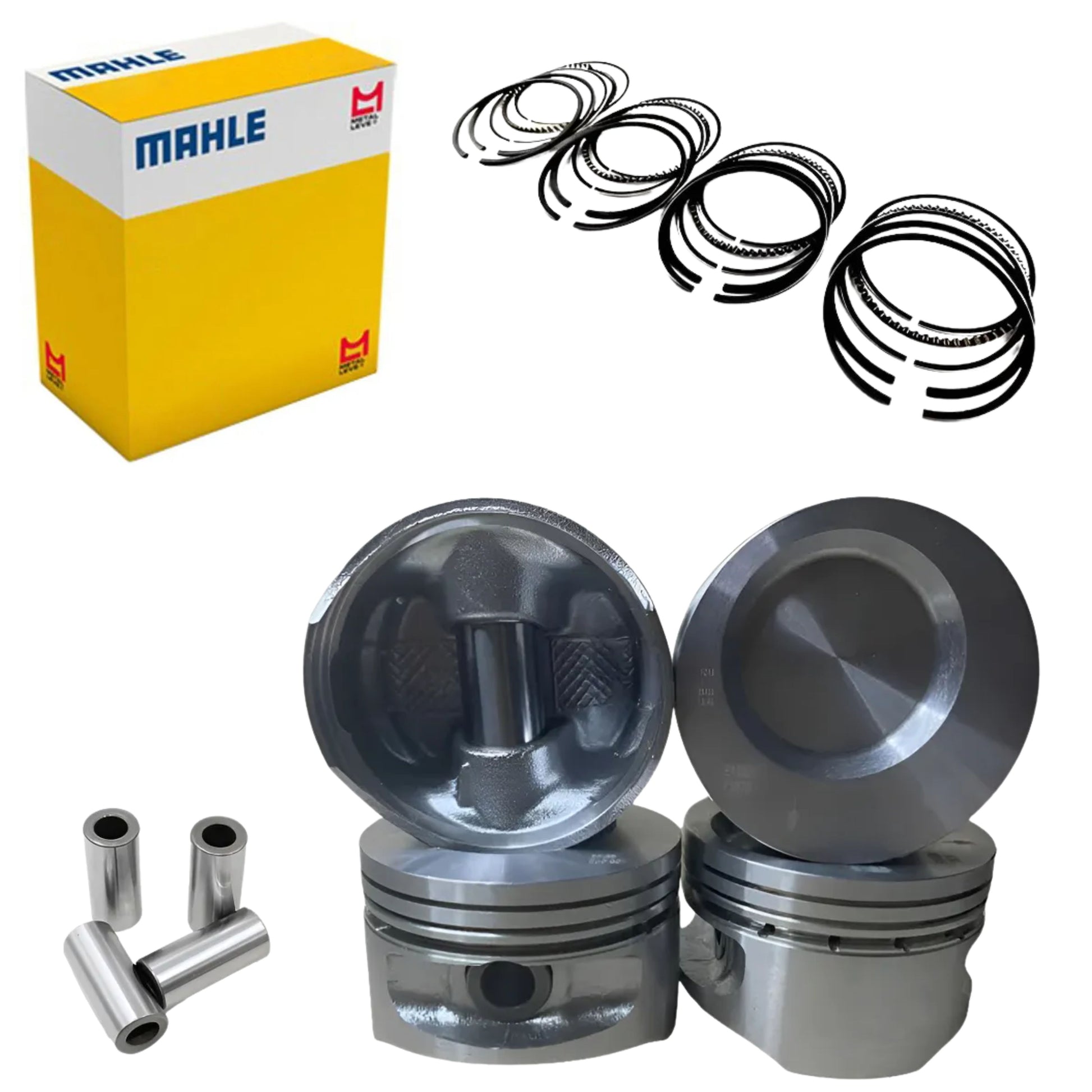 Jogo com 4 Pistões com Anéis SPA 0,50 - Mahle Metal Leve - SP&A2070 0,50 SPA - (1)