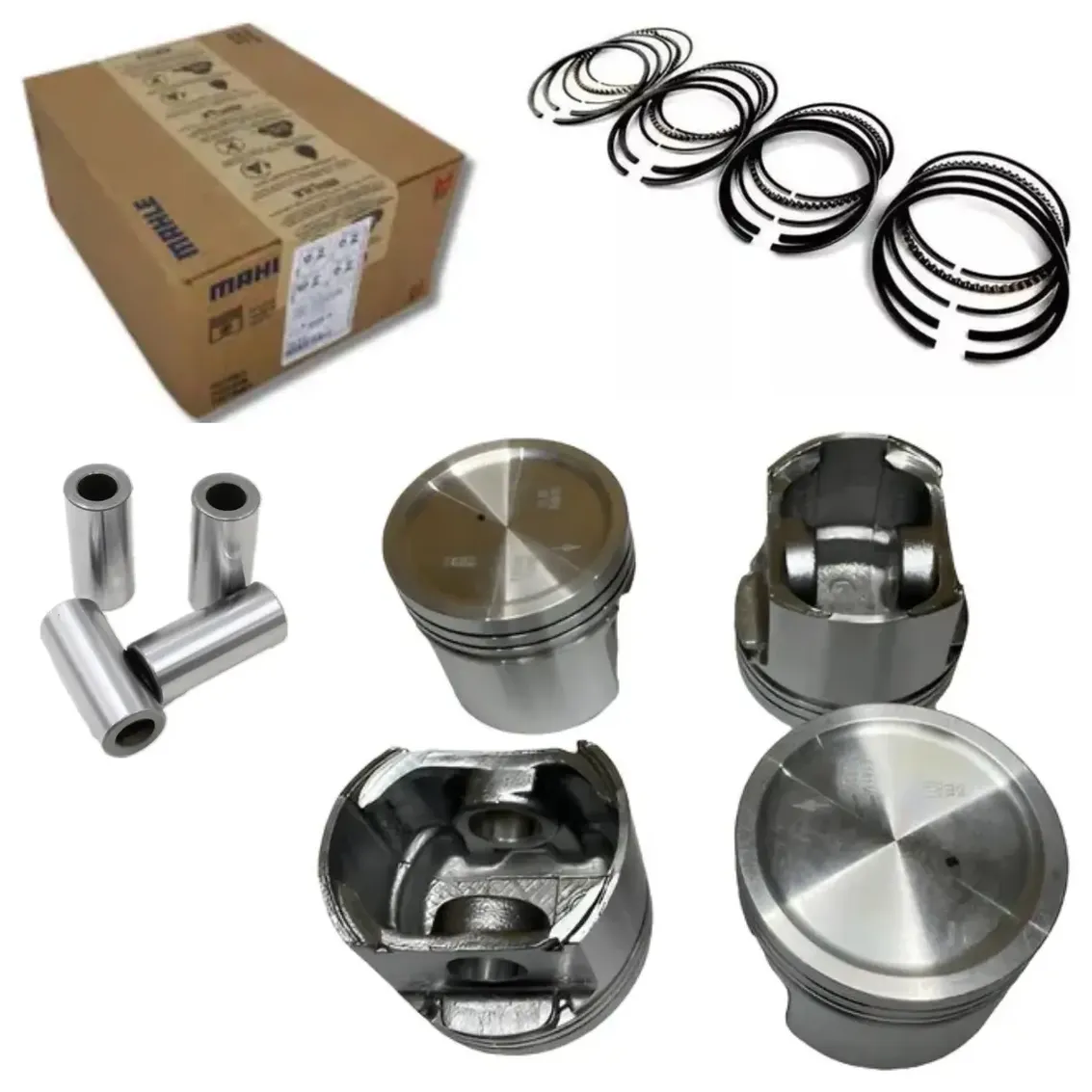 Jogo com 4 Pistões com Anéis SPA 0,50 - Mahle Metal Leve - SP&A2389 0,50 SPA - (1)