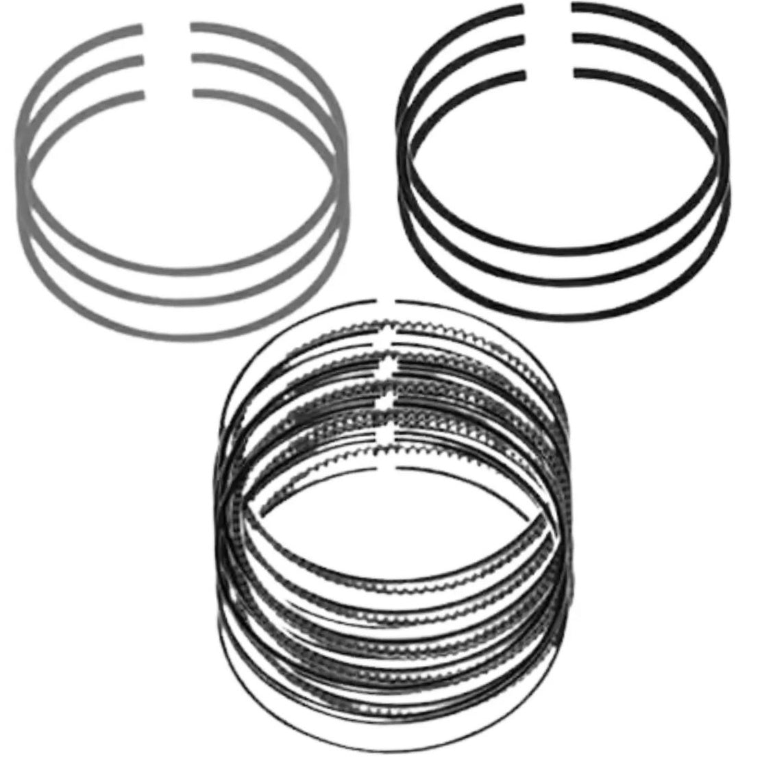 Jogo com 3 Pistões com Anéis STD - Mahle Metal Leve - P&A9739 STD - (3)