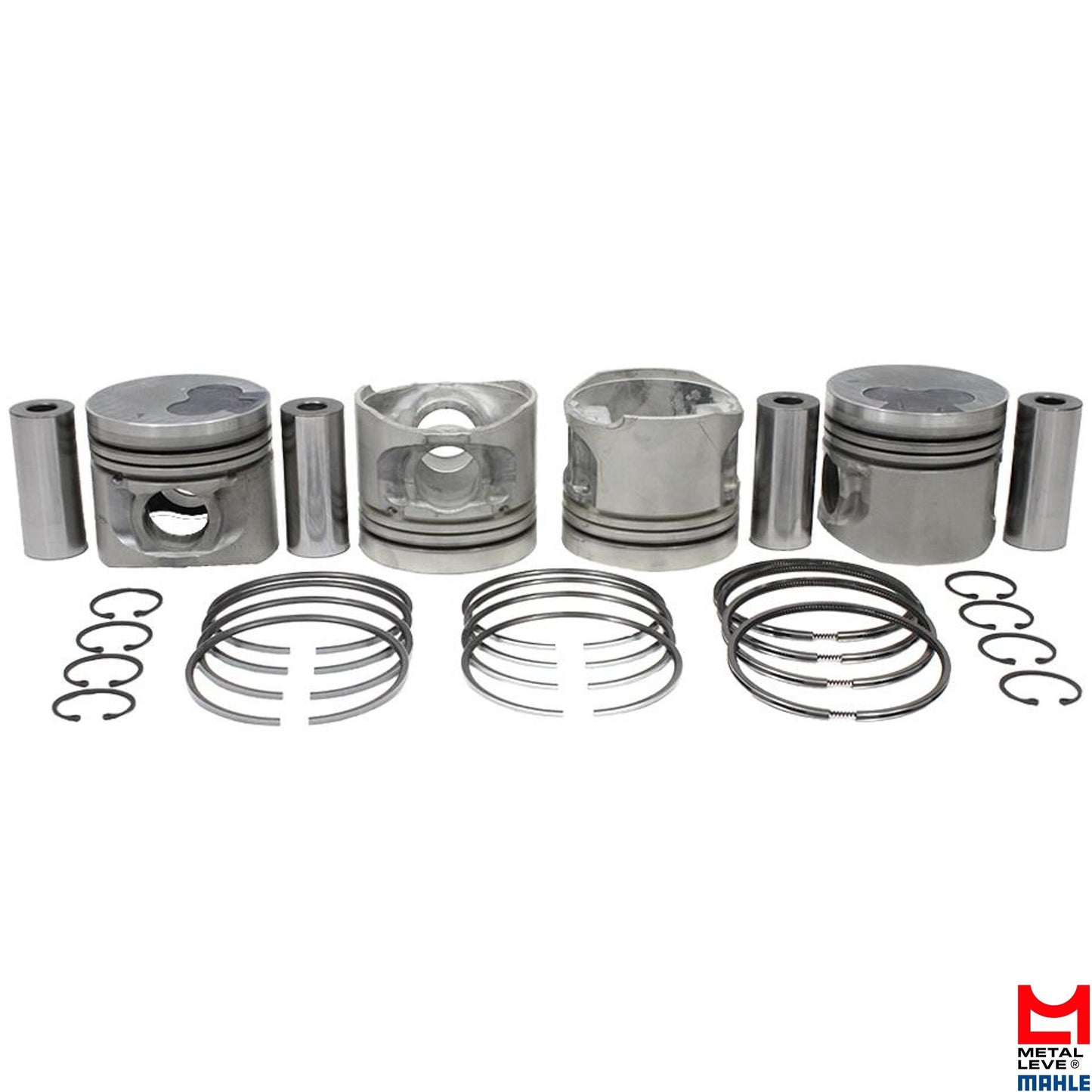 Jogo com 4 Pistões com Anéis STD para Mitsubishi L200 e Pajero Sport - Mahle Metal Leve - P&A9237 STD - (1)
