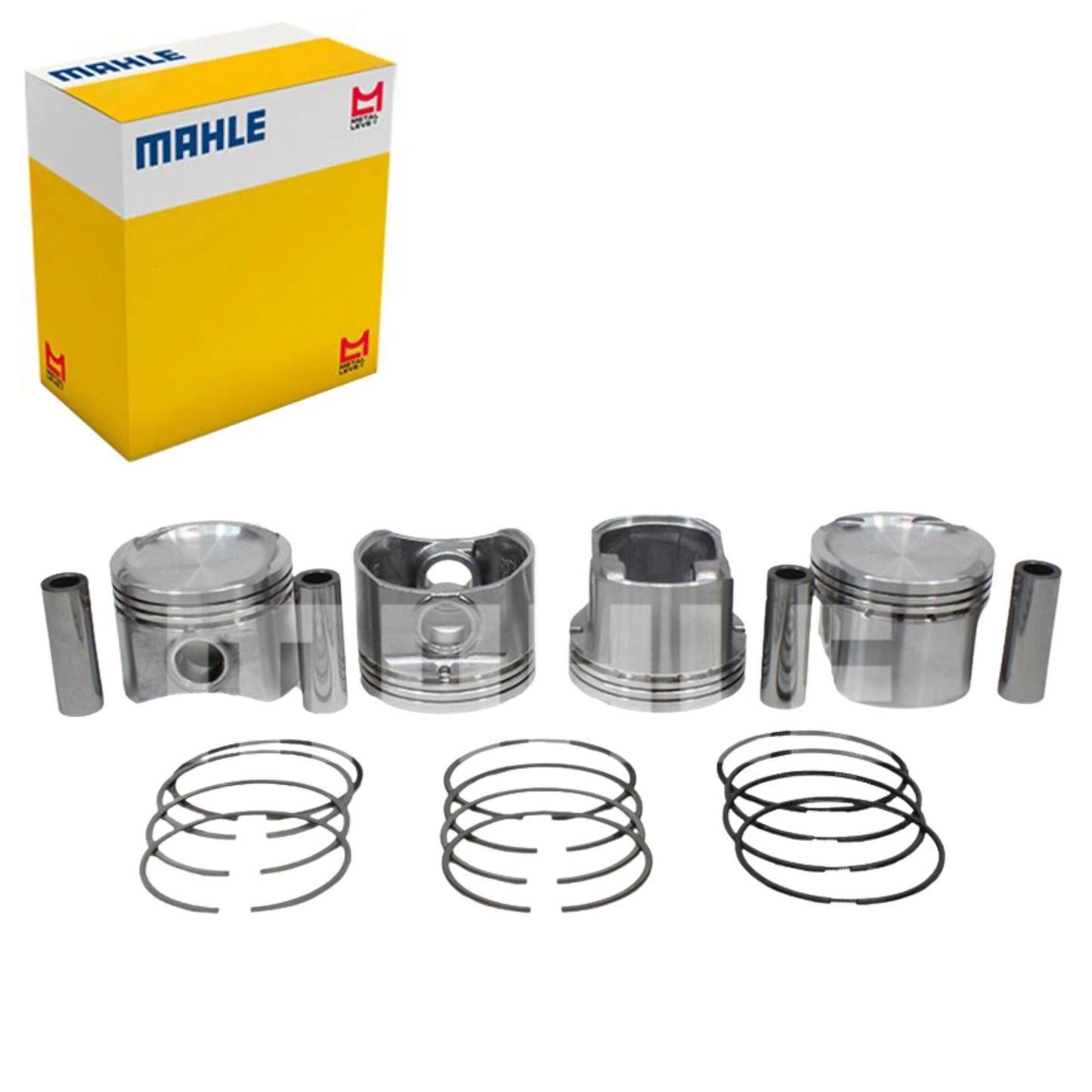 Jogo com 4 Pistões com Anéis STD para Mitsubishi Lancer e Pajero Tr4 - Mahle Metal Leve - P&A9692 STD - (1)