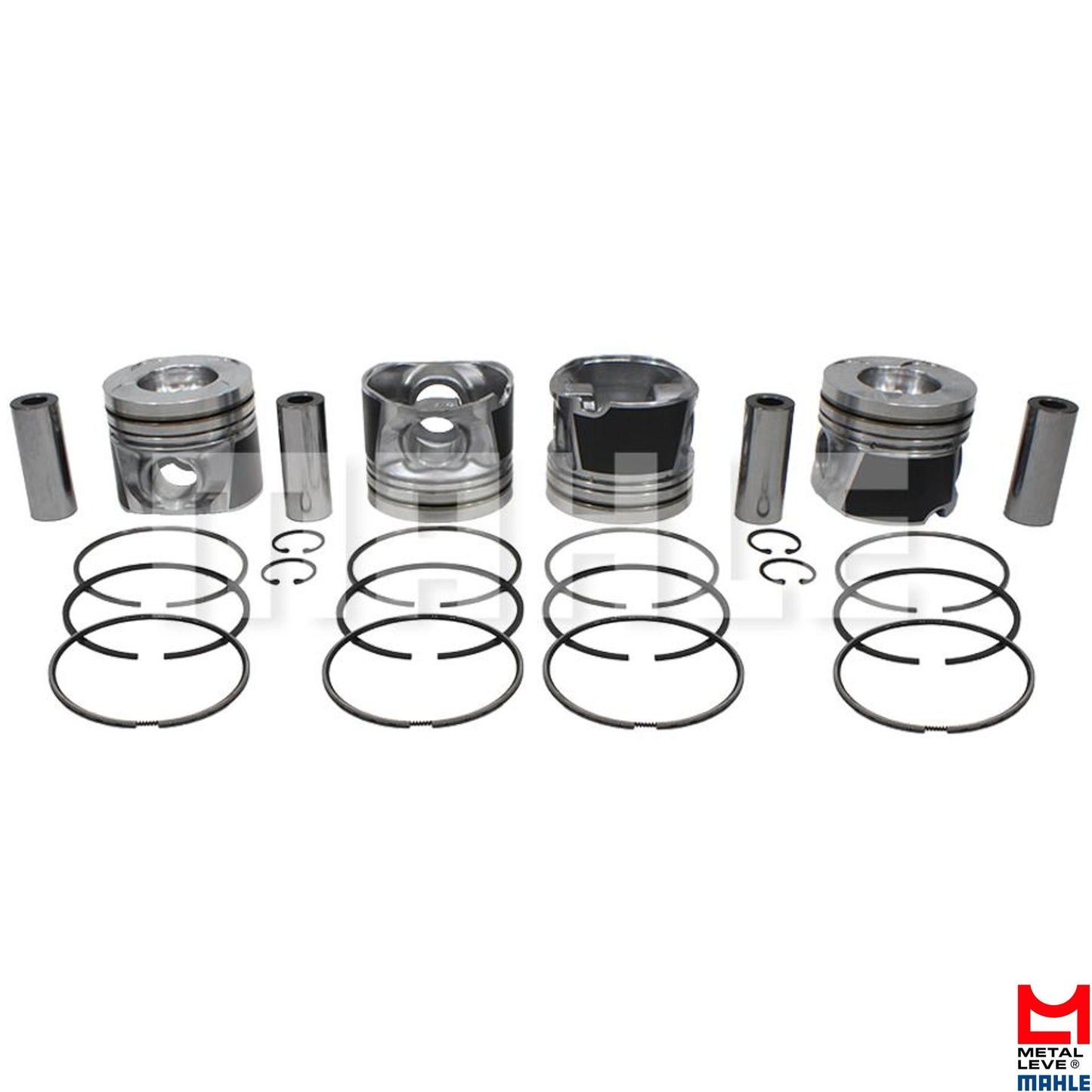 Jogo com 4 Pistões com Anéis STD para Nissan Frontier e Pathfinder - Mahle Metal Leve - P&A9805 STD - (1)