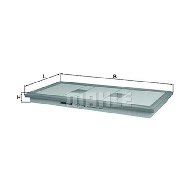 Elemento Para Filtro de Ar Seco - Mahle Metal Leve - LX3140 - (1)