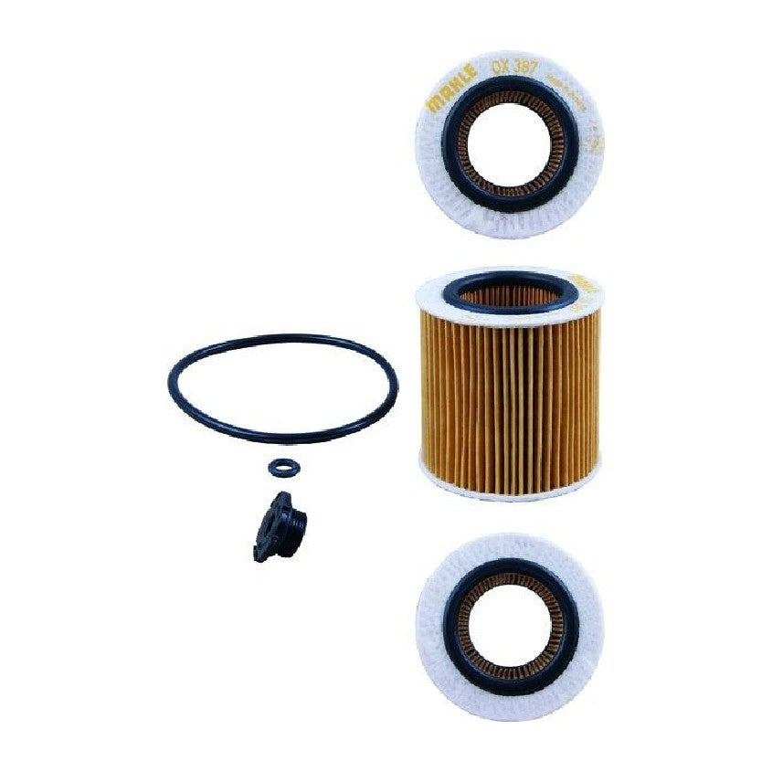 Elemento Para Filtro de Óleo Lubrificante - Mahle Metal Leve - OX387/D1 - (1)