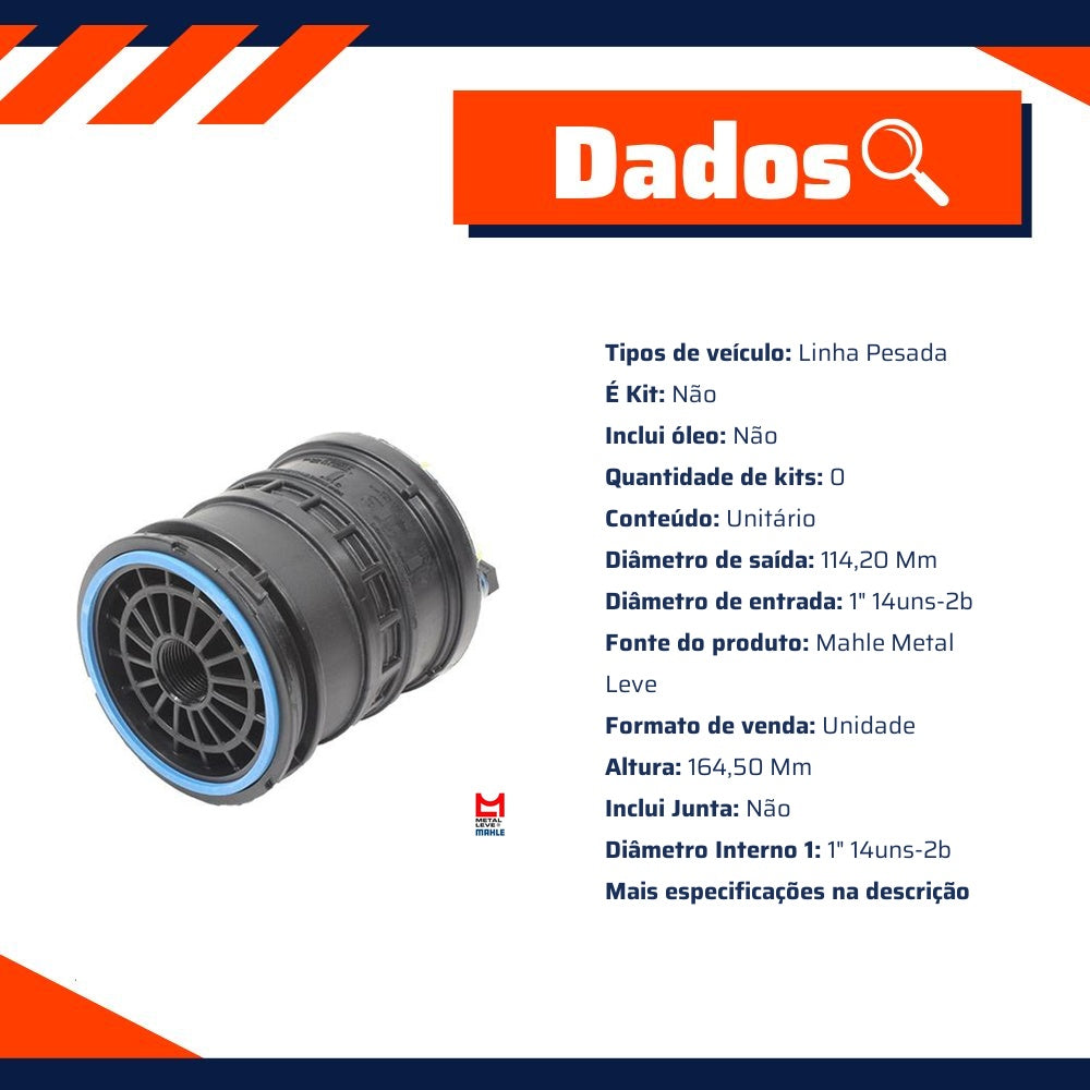 Filtro Blindado de Combustível - Mahle Metal Leve - KC641/1 PLUS - (3)