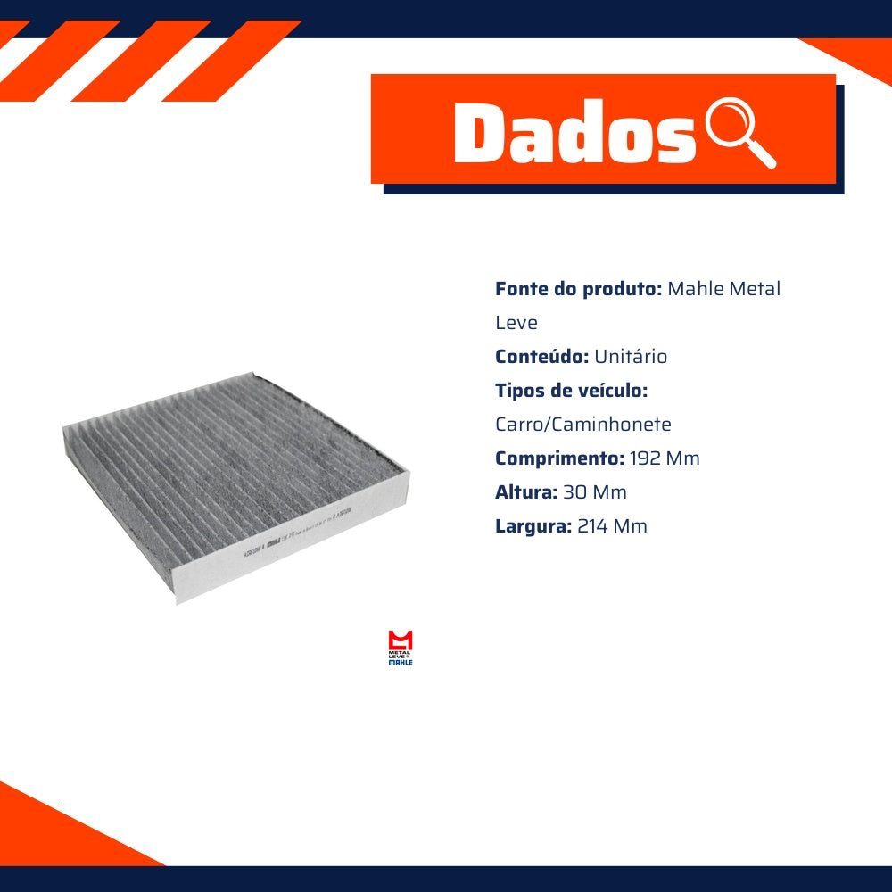 FIltro de Ar Condicionado Cabine - Mahle Metal Leve - LAK490 - (2)