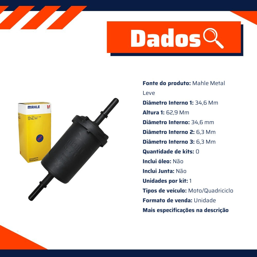 Kit Vela + Filtro de Ar + Filtro Combustível NXR Bross 150 160 XRE 190 Injeção - NGK / Mahle - (12)