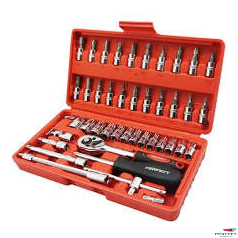 Kit Ferramenta Jogo Soquete 46Pcs - Perfect - FTR0201 - (1)